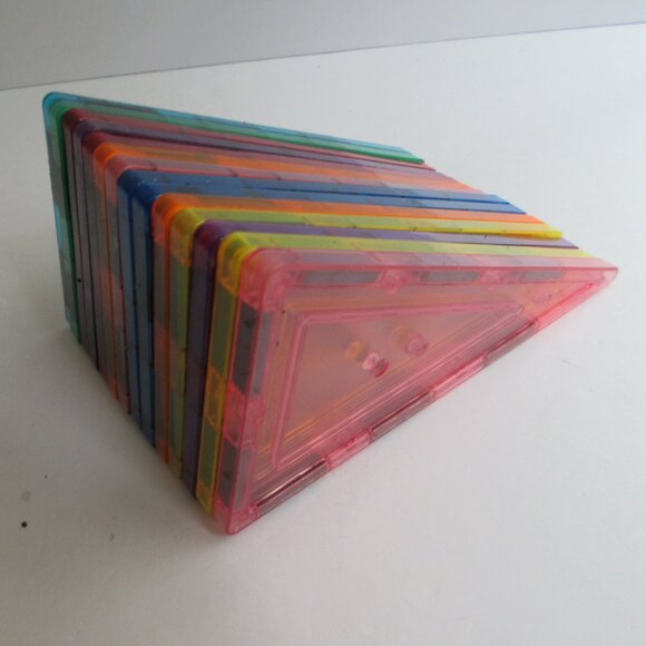 Picasso and Magformer Tiles Lot 104 Pieces, Squares Triangles Various Sizes - Picture 14 of 16
